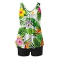 thumbnail image 2 of Yajing Womens Swimwear Women's Tankini Bathing Suits Tankini Swimsuits Two Piece Graphic Swim Tank Top With Boyshorts Ladies Swimwear White L, 2 of 7