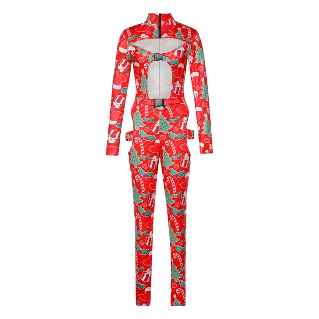 xiaxaixu Combinaison pour Femmes, Col Haut, Découpe à Boucle
