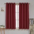 thumbnail image 1 of Deconovo Jacquard Morrocan Grommet Top Curtains set of 2, 1 of 4