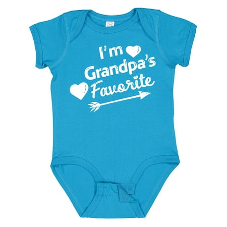

Inktastic I m Grandpa s Favorite with Arrow and Hearts Gift Baby Boy or Baby Girl Bodysuit