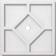 thumbnail image 2 of Ekena Millwork CMP12EY-01000 12 in. OD x 1 in. ID Square Embry Architectural Grade PVC Contemporary Ceiling Medallion, 2 of 4