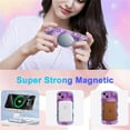 thumbnail image 7 of TECH CIRCLE Stylish Cute Floral Case for iPhone 15 Plus (6.7") 2023 Cell Phone with Wave Edge, Compatible with MagSafe Accessory, Screen Camera Protection, Shockproof Protective Cover, Purple, 7 of 7