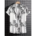 thumbnail image 2 of Camisa informal de manga corta con estampado de palmeras, camisa hawaiana para hombre para vacaciones de verano, ropa con botones y estampado de resort, 2 of 5