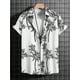 thumbnail image 2 of Camisa informal de manga corta con estampado de palmeras, camisa hawaiana para hombre para vacaciones de verano, ropa con botones y estampado de resort, 2 of 4