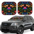 thumbnail image 6 of Kdxio Mexican Flower Traditional1 Print 2-Piece Sun Shade Front Windshield - Foldable Car Front Window Sunshades For Most Sedans Suv Truck, 6 of 6