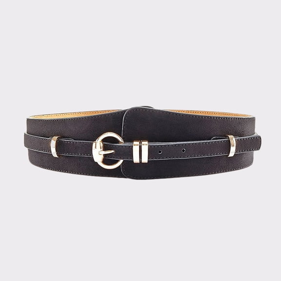 LASCANA Women's 2-In-1 Faux Suede Waist Belt