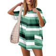 thumbnail image 3 of YDLCAFD Women Gradient Print Short Sleeve Jumpsuit Short Loose Backless Jumpsuits Rompers M, 3 of 7