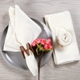 thumbnail image 4 of Fingercraft Cloth Napkins, 100% Linen Table Napkins, 20 in x 20 in, Set of 6, Grey, 4 of 9