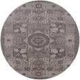 thumbnail image 1 of Ahgly Company Indoor Round Mid-Century Modern Purple Oriental Area Rugs, 7' Round, 1 of 6