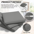 thumbnail image 2 of Snubbull 3 Pack, 36"x 18" Outdoor Patio Seat Cushions Replacement Covers Fit for 4 Pieces 4-Seater Wicker Rattan Patio Conversation Set Loveseat Chair Couch Furniture, Cover Only,Light Grey, 2 of 8