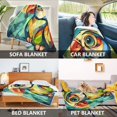 thumbnail image 7 of Wobogo Abstract Mini Parrot Flannel Fleece Bed Blanket as Bedspread Coverlet Sofa blankets (50x60in) Soft Lightweight Warm and Cozy, 7 of 7