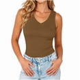 thumbnail image 5 of Smsaxvxz Womens Pullover Sports Tank Tops Summer Fashion Solid V Neck Sleeveless Casual Slim Fit Shirts 2026 Summer Clothes, 5 of 6