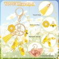 thumbnail image 5 of JUMRHFAN Letter K Keychain Resin Alphabet Keyrings,Yellow Petals Gold Foil Key Ring Key Chain Charm, 5 of 7