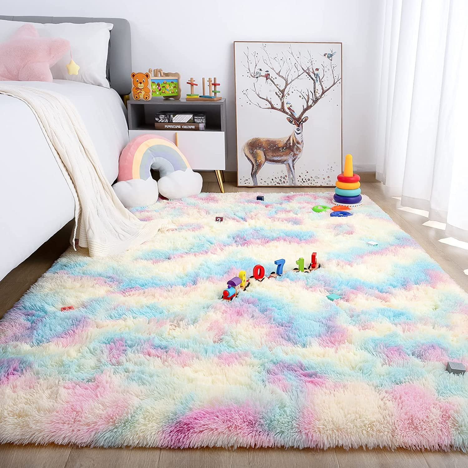 5ft x 7ft Toddle Kids Play Area Rug Nursery Many Design Girl and Boy Multicolor 