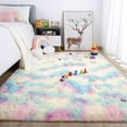 thumbnail image 7 of Lochas Fluffy Rainbow Area Rugs for Bedroom Soft Colorful Rugs for Girls Room Kids Baby Room and Living Room Nursery Room 4’x 6’, 7 of 7