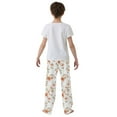 thumbnail image 5 of FORMRS Kids Pajama Pants with Pockets Size 6-8Y Boys Lounge Sleep Bottoms, Orange Floral Blooms, 5 of 8