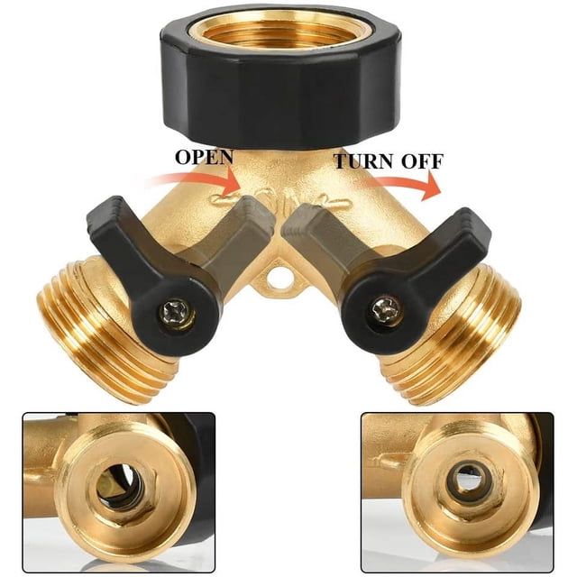 Grifo doble para lavadora, dispensador en Y de 2 vías, 6 pulgadas, para conectar 2 electrodomésticos