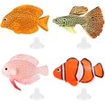 thumbnail image 1 of 4 Piezas Peces Tropicales Artificiales Flotantes CHAO Decoraciones Acuario, 1 of 5