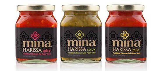 Mina Harissa Moroccan Pepper Sauce Variety 3 Pack - Red Spicy, Red Mild ...