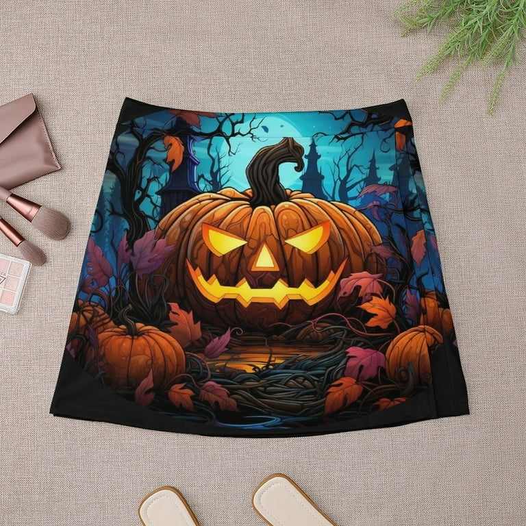 【AAKE】PUMPKIN MINI SK 2025 Halloween Pumpkins Skirt Women The Great Pumpkin Trendy