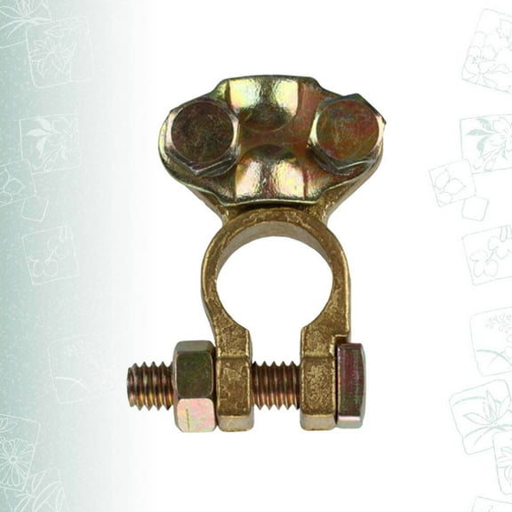 LIFKOME Battery Terminal Clamp 1Pack in Golden Brass for Reliable Car Wiring Connections