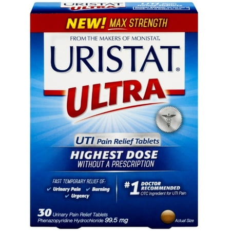 2 Pack - Uristat Ultra UTI Pain Relief Tablets,  30