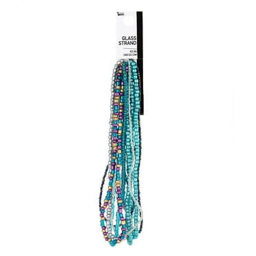 Cousin DIY Multi-Strand Teal/Silver/Purple Seed Beads, 9 Strands, Adult, Unisex, Model 69995879