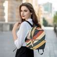 thumbnail image 6 of FORMRS Mini Backpack Purse for Women Quilted Travel Daypack Casual Shoulder Bag, Beige Stripes, 6 of 7