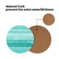 thumbnail image 4 of Xecao Teal Turquoise for MDF Cork Coaster 4 Pcs,Drink Coasters,Suit for House Warming Gifts New Home ,Coffee Table Decor-Round Shape, 4 of 7