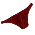 thumbnail image 5 of ruhuadgb Men Briefs Ice Silk Thin Stripe Solid Color U Convex Inside Wearing Sexy Quick Dry Thong Panties Underpants for Sleeping, 5 of 8