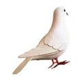 thumbnail image 5 of figatia Simulation Foam Pigeon Model Imitation Dust Miniature Statue Figure Residential Culture Realistic Pigeon Artificial Bird for Shelf White, 5 of 8