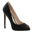 thumbnail image 2 of 5" Heel, 1/4" PF Peep Toe Pump - Blk Leather, 12, 2 of 2