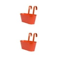 thumbnail image 1 of kurtrusly Hanging Flower Pot Ambiance In Balcony Different Rainbow Colors Fence Planters orange red 2Set, 1 of 6
