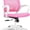 Pink-fabric, variant on Office Desk Computer Chair Ergonomic Mesh Gaming Mid Back Seat with Comfy Lumbar Support Adjustable Height Swivel for Home Task (Blue)