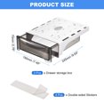thumbnail image 2 of Unique Bargains Under Desk Drawer, 2Pcs - Plastic Self-Adhesive Slide Out Stationery Storage for Office Home (Black, 190x245 MM), 2 of 6