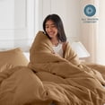 thumbnail image 5 of Bare Home Luxury Duvet Cover and Sham Set - Premium 1800 Collection - Ultra-Soft - California King, Caramel, 3-Pieces, 5 of 10