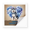 thumbnail image 2 of Siberian Husky Proud Dad Happy Father's Day Vinyl Sticker Husky Dog Lover Gifts Waterproof Decal Art Decor - 02008, 2 of 5