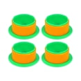 thumbnail image 1 of Abbracc 4 Pcs Distributeur de Film Étirable Distributeur de Film Rétractable Poignées de Palette Compactes Protectrices Poignée de Film Rétractable pour Bureau Maison Vert Orange, 1 of 7