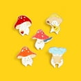thumbnail image 4 of Opvise Cartoon Cute Mushroom Knife Guitar Enamel Brooch Pin Badge Jewelry Gift, 4 of 8