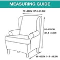 thumbnail image 4 of 2 Piece Stretch Wingback Chair Slipcover - Super Soft Fabric, 4 of 5
