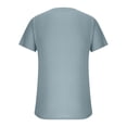 thumbnail image 4 of LODIENY Waffle T Shirts for Men Half Sleeve Crew Neck Breathable Tees Classic Loose Fit Workout Casual Tops Blue M, 4 of 5