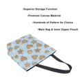 thumbnail image 3 of Open Top Canvas Tote Bag with Zipper Reusable Shopping Bag 13.5x15" Roomy Carryall Heart-shaped Star Cookies, 3 of 9
