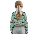 thumbnail image 4 of Xoenoiee Dachshund Flower Print Girls Crop Sweatshirts Pullover Crewneck Long Sleeve Casual School Athletic Clothes for Kids, 5-6 Years, 4 of 7