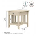 thumbnail image 4 of Bush Furniture Salinas 18" x 20" End Table, Antique White SAT118AW-03, 4 of 8