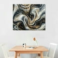 thumbnail image 2 of Nawypu Black and White Wall Art Abstract Marble Texture Wall Decor Minimalist Gold Fluid Canvas Picture Framed Artwork Watercolor Grey Ink Line Modern Paintings for Bedroom Living Room Home Decoration, 2 of 6