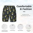 thumbnail image 5 of Lsque Mens Swim Trunks Ballerina Frogs Pattern - Bathing Suit Compression Liner - Beach Swim Shorts Swimwear - (S-3XL) - Stretch Quick Dry -X-Large, 5 of 9