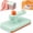 Green, variant on No-Touch Snap Grip Mini Mop, Handheld Flat Mop with Built-in Scraper, Strong Clamp for Paper Towels & Wipes, ABS Compact Cleaning Tool for Kitchen Bathroom Glass Home Surface