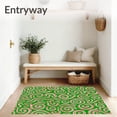 thumbnail image 3 of ODIKA 3'x5' Machine Washable Non-Slip Area Rug, Cane Stripe Swirl Floor Pair Secure Bottom High Traffic Rug, Green, 622592, 3 of 7