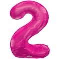 thumbnail image 2 of Giant Pink Number 2 Foil Balloon 34", 2 of 2