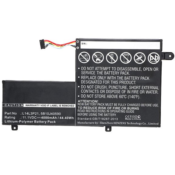 Batteries N Accessories BNA-WB-P4612 Laptops Battery - Li-Pol, 11.1V, 4000 mAh, Ultra High Capacity Battery - Replacement for Lenovo 5B10J40590 Battery
